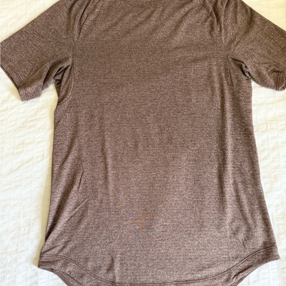 Lululemon Athletica Brown Heathered Short Sleeve Tee